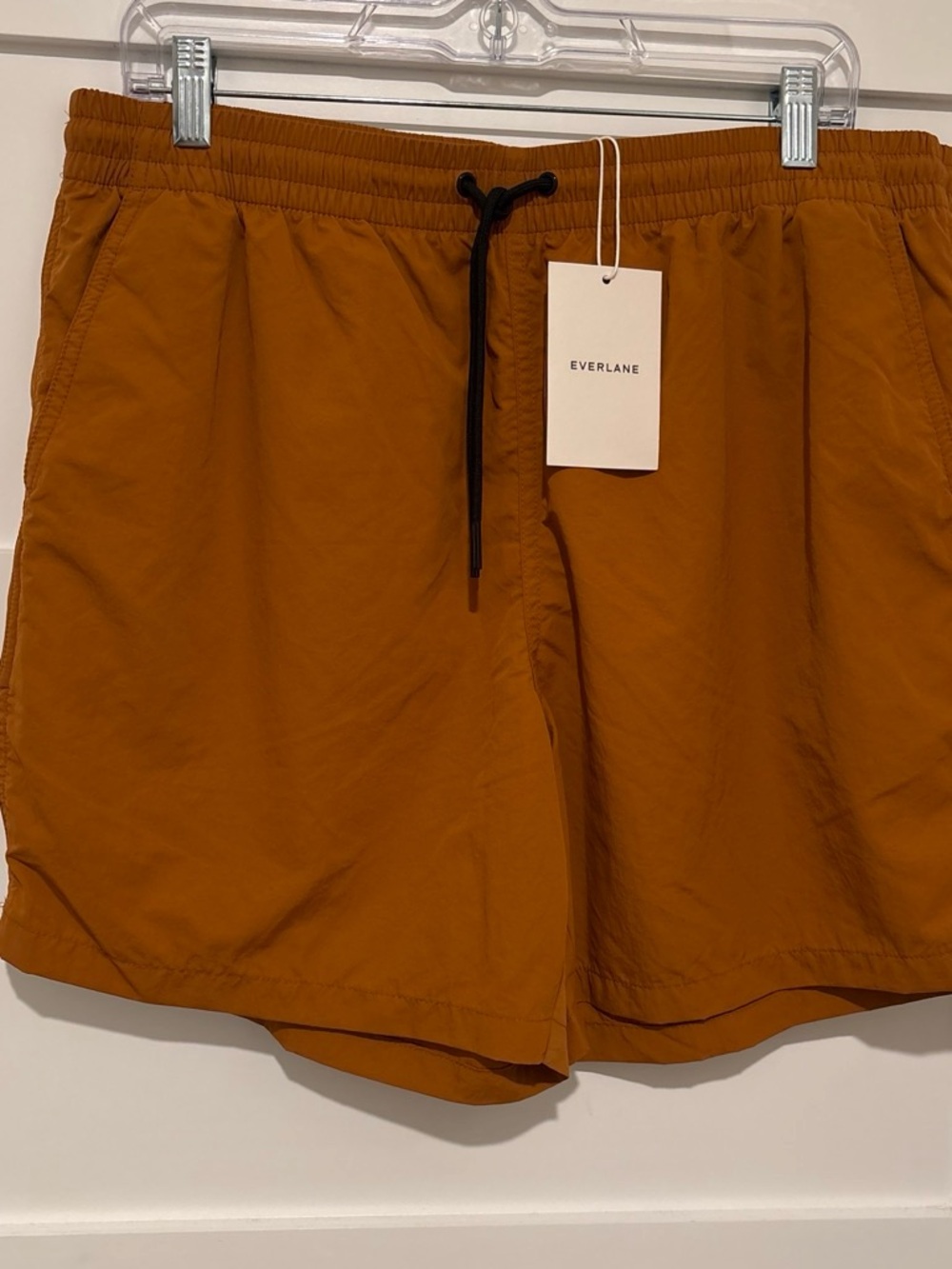 Everlane Men's Orange Elastic Waist Shorts